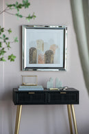 S/2 23.6x23.6' Kaiden Crystal Mirror Framed Wall Art by HouseOfZazla
