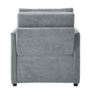 Upholstered Convertible Sleeper Sofa With 5 Position Backrest, Side Pockets, Storage by HouseOfZazla