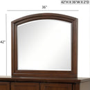 Meade - Arch Mirror With Low Distortion Glass - Dark Cherry by HouseOfZazla