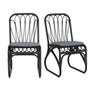 Outdoor Wicker Dining Chairs With Washable Cushions (Set of 2) by HouseOfZazla