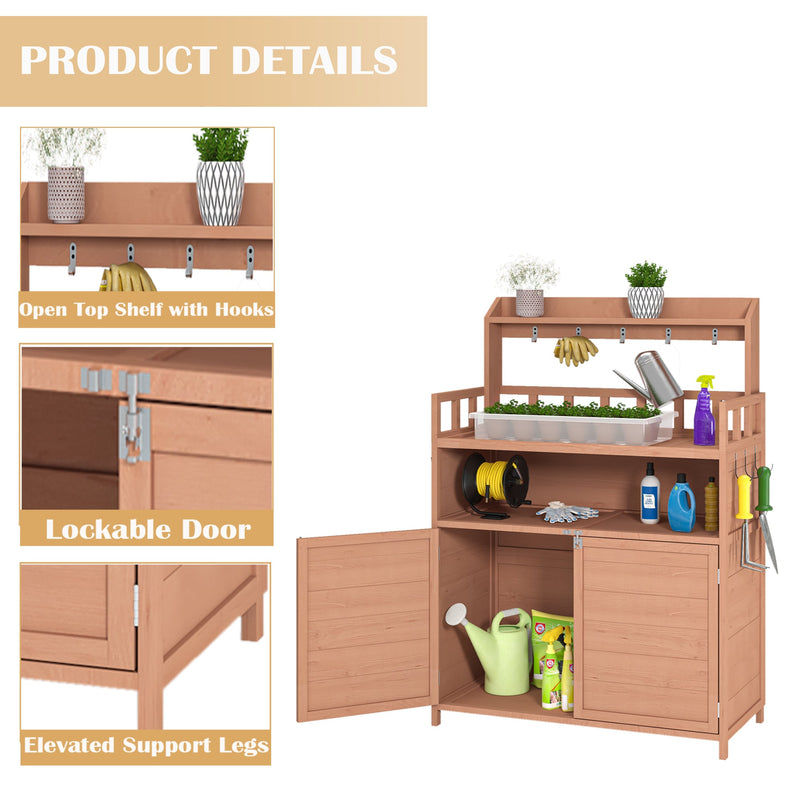 Potting Bench Outdoor Gardening Table, photo 6 of 7
