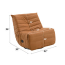 Glider Recliner With Swivel - Orange by HouseOfZazla