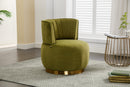 360 Degree Swivel Cuddle Barrel Accent Sofa Chairs, Round Armchairs with Wide Upholstered, Fluffy Velvet Fabric Chair for Living Room, Bedroom, Office, Waiting Rooms