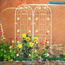 4 Pack Metal Garden Trellis 71" x 19.7" Rustproof Trellis for Climbing Plants Outdoor Flower Support White