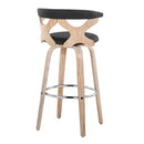 Gardenia - Contemporary Fixed Height Barstool With Swivel With Round Footrest (Set of 2) by HouseOfZazla