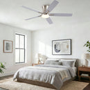 Mordern Flush Mount Ceiling Fan With Light And Remote Control by HouseOfZazla