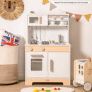 2-IN-1 DIY Wooden Kitchen Playset for Birthday Party and Christmas, Great Gift for Kids 3+