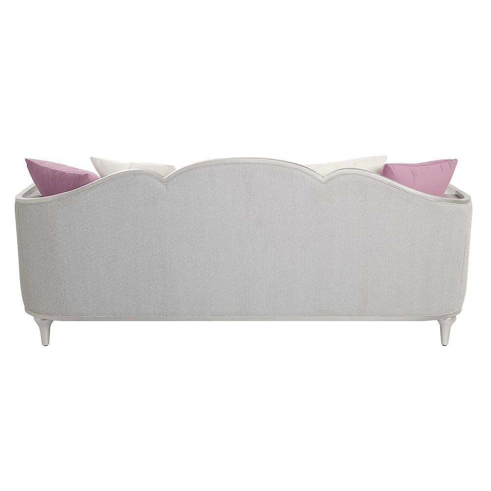 Kasa - Sofa With 5 Pillows - Beige Linen & Champagne, photo 3 of 6