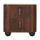 Solid Wood Marlowe Fluted Nightstand