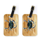 Blue Male Crab  Sandy Beach Luggage Tag