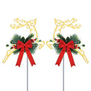 2-Pack LED Christmas Reindeer Pathway Stake Lights – Battery Powered
