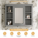 Wall Mounted Medicine Cabinet With Mirror, Storage Cabinet Featuring 6 Open Shelves And Adjustable Interior by HouseOfZazla