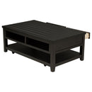 Sutter - 2 Drawer Rectangular Coffee Table - Dark Brown by HouseOfZazla