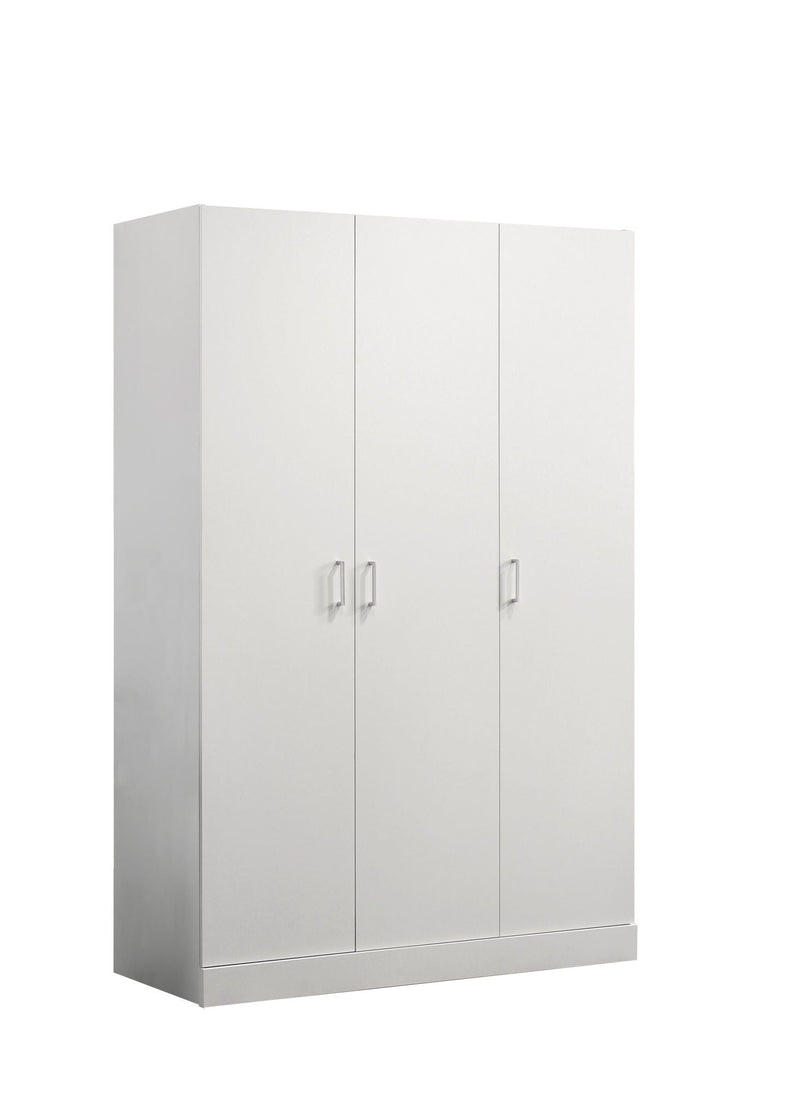 Declan - 3 - Door Wardrobe Cabinet Armoire With Storage Shelves And Hanging Rod - White, photo 2 of 6