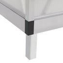 6x8 FT Polycarbonate Greenhouse, Outdoor Walk-in Green House with Vent Window, Hinged Door, Rain Gutter, Heavy-Duty Aluminum Hot House for Backyard Garden