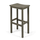 3-Piece Balcony Bar Set with Bottom Shelf Table and 2 Stools, Grey Finish by Montret