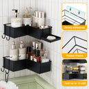 2-Pack Drill-Free Adhesive Corner Shower Caddy Organizer