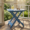 Folding Square Table For Backyard - Blue