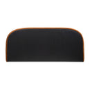 Archie Puffy Grounded Upholstered Platform Bed, King, Burnt