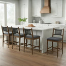 Arno Indoor Upholstered Wooden Counter Stool by HouseOfZazla