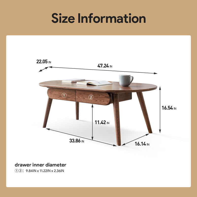 Capsule Centre Table - Solid Oak Wood Coffee Table, photo 8 of 8