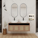 48" Bathroom Vanity with Ceramic Art Sinks by HouseOfZazla