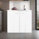 Salento Freestanding Sink, Double Door Cabinet, Two Shelves by HouseOfZazla