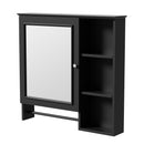 Wall Mounted Bathroom Storage Cabinet, Medicine Cabinets With Large Mirror Door, Adjustable Shelves And Three Open Storage Levels(Not Include Bathroom Vanity) by HouseOfZazla