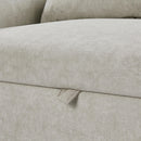 55.1" Pull Out Sleep Sofa Bed Loveseats Sofa Couch with Adjustable Backrest, Storage Pockets, 2 Soft Pillows, USB Ports for Living Room, Bedroom, Apartment, Office, Beige