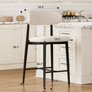 Counter Height Bar Stools Set of 2 with Curved Backrest