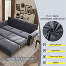 3 In 1 Convertible Sleeper Sofa With Nailhead Trim & Rolled Arm by HouseOfZazla