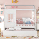 Twin Size Classic House Bed With Twin Size Trundle - White by Unique Piece Furniture
