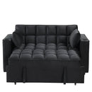 55.3" 4-1 Multi-functional Sofa Bed with Cup Holder and USB Port for Living Room or Apartments Black