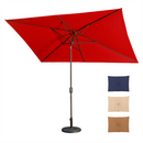 6.5FT x 10FT Patio Umbrella Outdoor Red Uv Protection