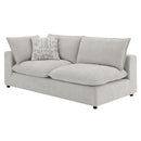 Marisa - Modular Left Facing Loveseat With 2 Pillows - Beige Boucle by Unique Piece Furniture