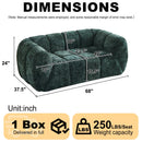 Quilted Cloud Sofa With Rounded Armrests And Piano Key Backrest Design by HouseOfZazla