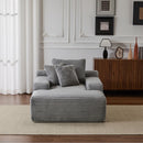 Oversized Chaise Lounge Chair Cozy Cloud Couch With 3 Throw Pillows And Wide Armrest by HouseOfZazla