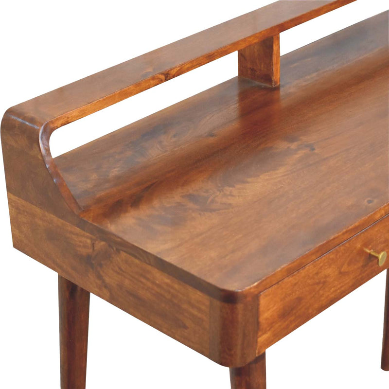 Elevated Chestnut Console Table, 2-Drawers, Nordic Legs, photo 6 of 10