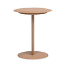 Mode - Leatherette Round C-Shaped Sofa Side Table - Saddle Brown by HouseOfZazla