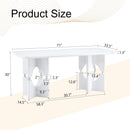 Modern Dining Table With Sleek Hollow-Out Frame And Accents