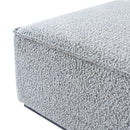 Square Upholstered Ottoman with Black-and-White Fabric by HouseOfZazla