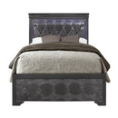 Shaker - Bed With LED Lighting And Crystal Inspired Tufted Headboard by Unique Piece Furniture