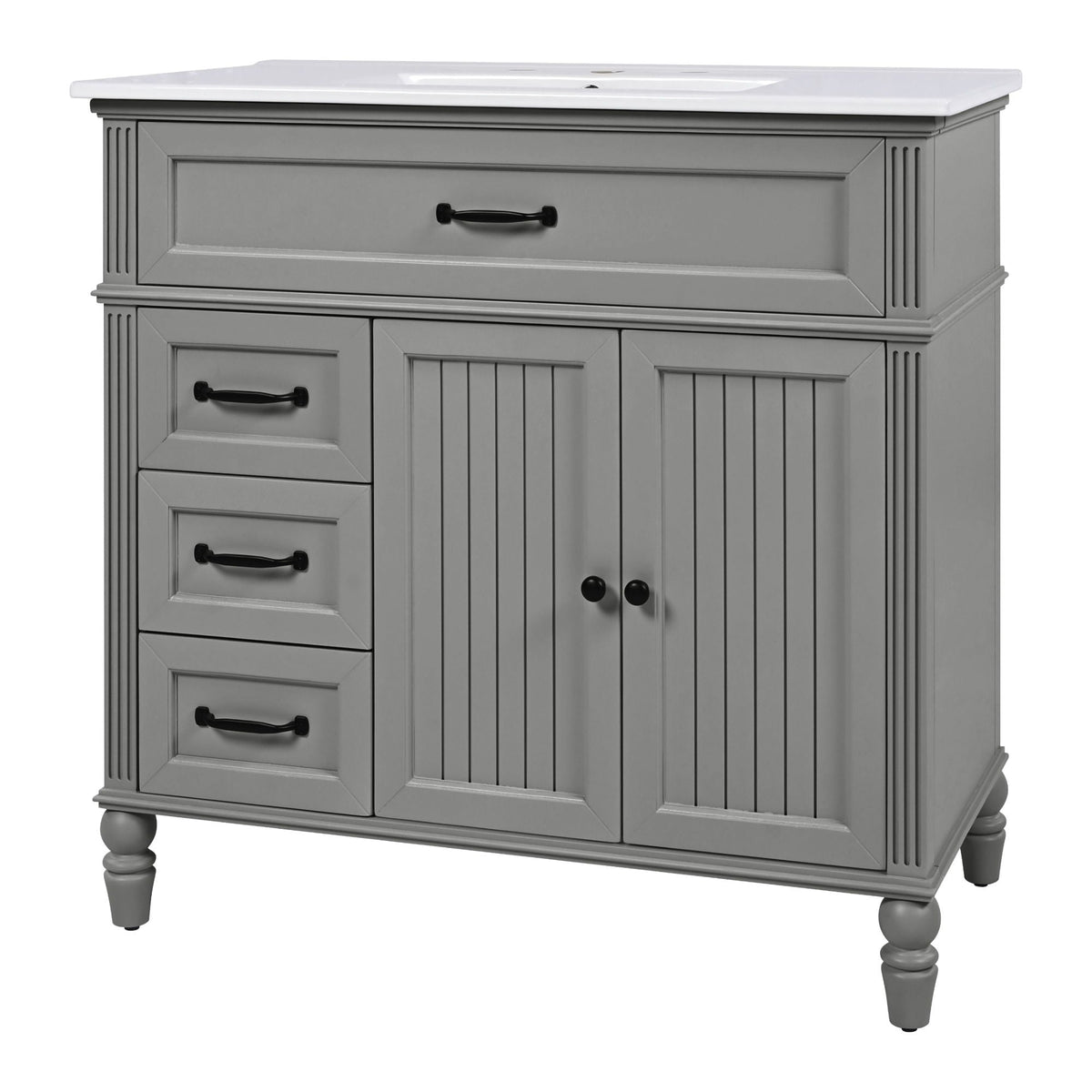 Bathroom Vanity With Sink, Freestanding Cabinet & Drawers, photo 14 of 40