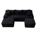 106.3" U-Shaped Cloud Sectional Sofa with Deep Seat by HouseOfZazla