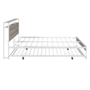 Platform Bed Frame With Trundle, USB Ports And Slat Support, No Box Spring Needed by HouseOfZazla