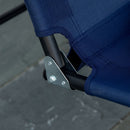 3-Person Porch Swing Bench with Stand & Adjustable Canopy, Armrests, Steel Frame for Outdoor, Garden, Patio, Porch & Poolside, Dark Blue