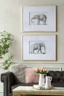 23.6x31.5" Fake Elephant Pencil Drawings, Set of 2