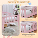 Bed With Headboard Storage Rack, 2 Under Bed Drawers, 3 Side Guardrails For Safety by HouseOfZazla