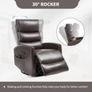 Heat Massage Manual Recliner Chair with Rocker and Swivel
