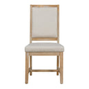 5-Piece Dining Set Extendable Round Table and 4 Upholstered Chairs Farmhouse Dining Set for Kitchen, Dining Room(Natural Wood Wash)